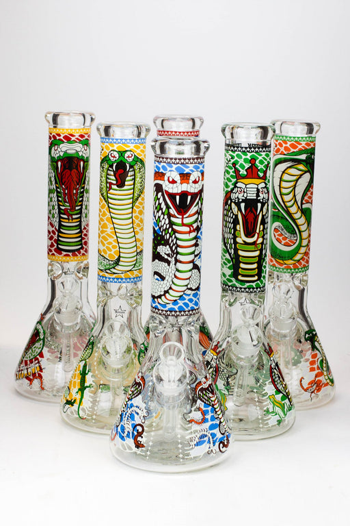 14" King Cobra Glow in the dark 9 mm glass bong Beaker Bong ONE