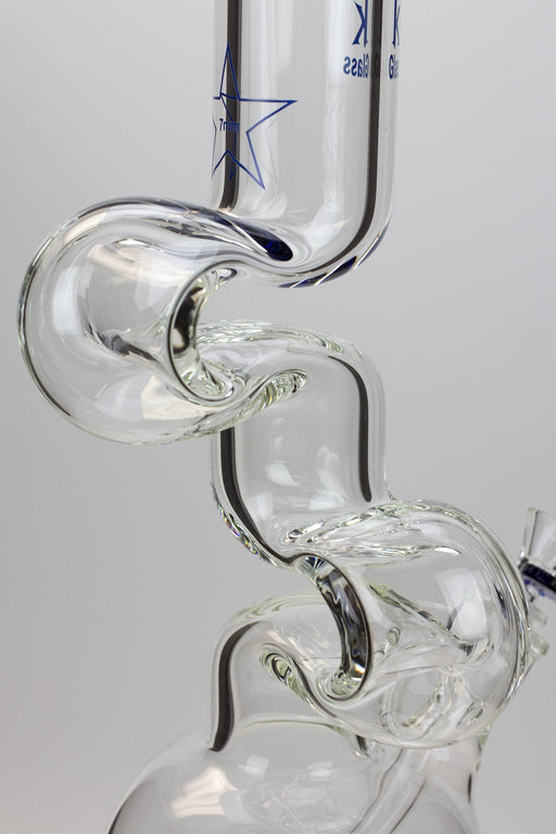 16" Spark 7mm Zig-zag glass bong Beaker Bong ONE