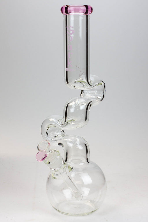 16" Spark 7mm Zig-zag glass bong Beaker Bong ONE Pink