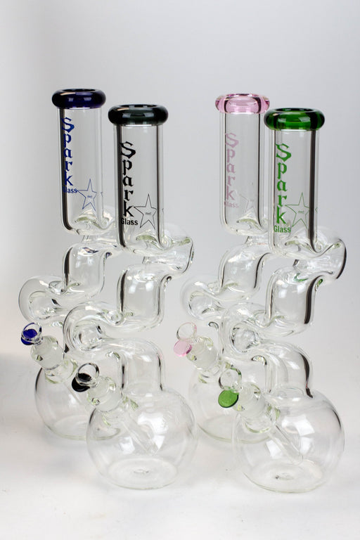 16" Spark 7mm Zig-zag glass bong Beaker Bong ONE