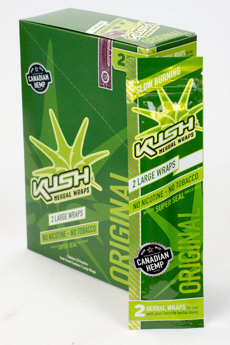 KUSH® HERBAL WRAPS - 25 packs Leaf Wrap ONE Original