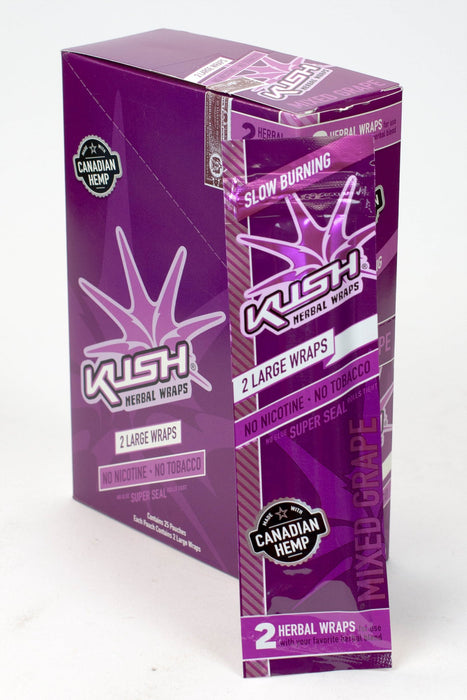 KUSH® HERBAL WRAPS - 25 packs Leaf Wrap ONE Mixed grape