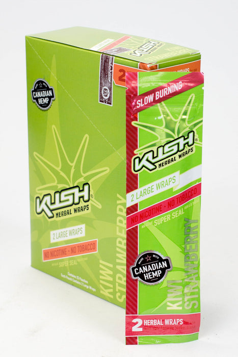 KUSH® HERBAL WRAPS - 25 packs Leaf Wrap ONE Kiwi Strawberry