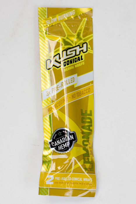 KUSH® CONICAL HERBAL WRAPS Pack of 3 Leaf Wrap ONE Lemonade