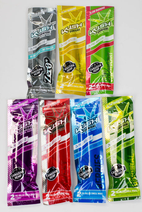 KUSH® CONICAL HERBAL WRAPS Pack of 3 Leaf Wrap ONE