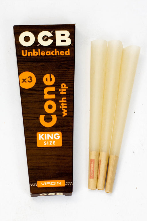 OCB Pre-rolled Cone - Virgin Unbleached Rolling Paper - King size Pack of 1- - One Wholesale