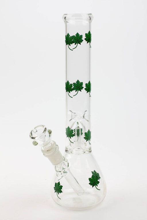 11.5" single dome percolator glass water bong Beaker Bong ONE Maple Leaf