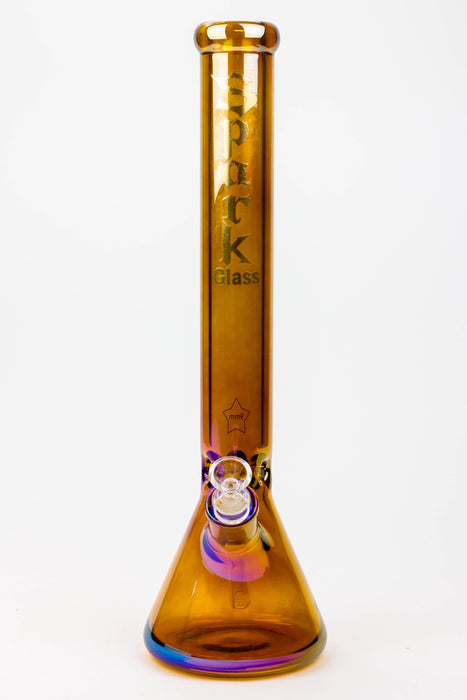 17.5" SPARK / 9 mm / Electroplated glass beaker bong- - One Wholesale