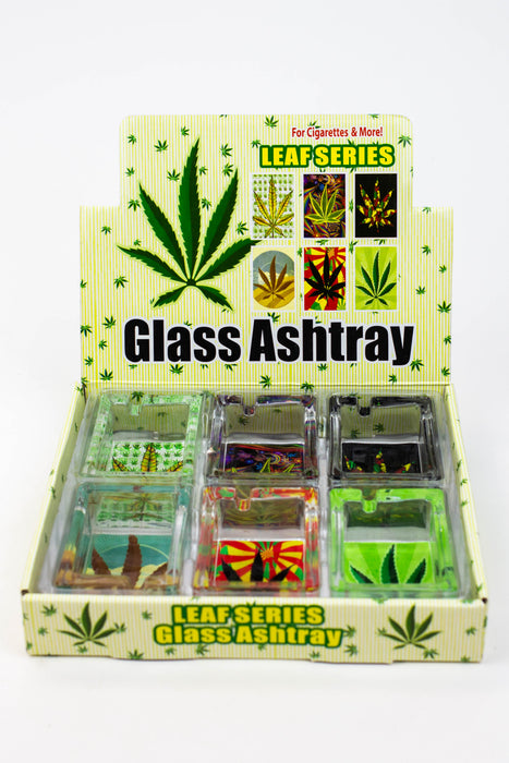 Rectangle glass ashtray Box of 6 Glass Ashtray ONE