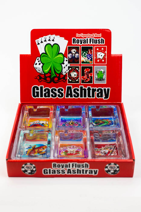 Rectangle glass ashtray Box of 6 Glass Ashtray ONE