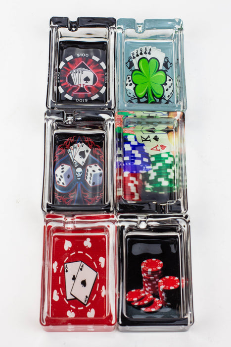 Rectangle glass ashtray Box of 6 Glass Ashtray ONE