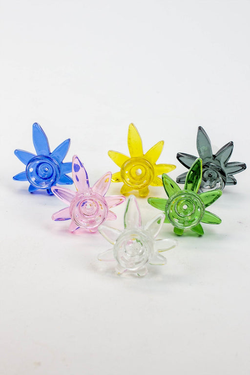 Thick glass bowl with leaf handle Bowl · Banger · Oil Burner ONE