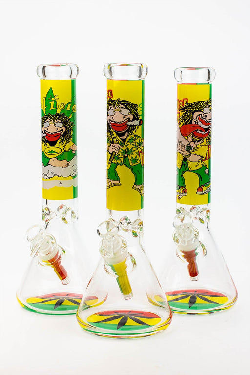 13.5" Rasta Man / 7 mm / classic beaker glass bong Beaker Bong ONE