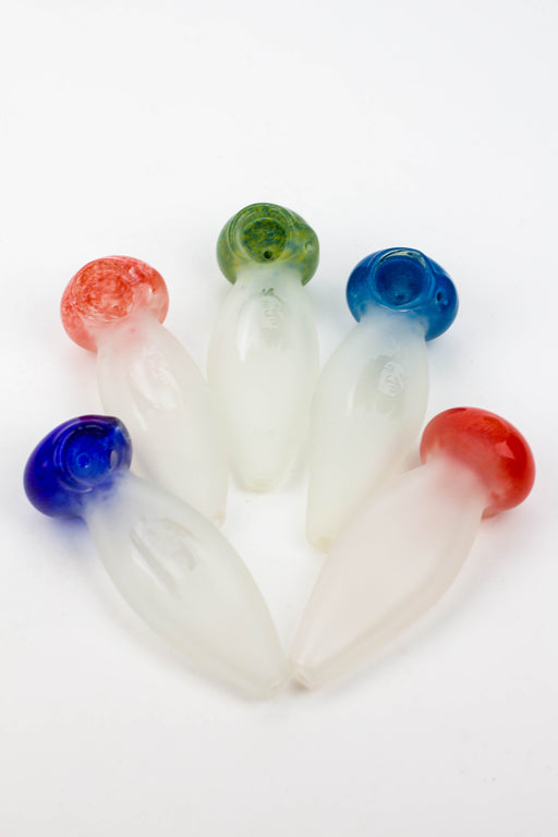 4.5" Frost soft glass hand pipe - 8698- - One Wholesale