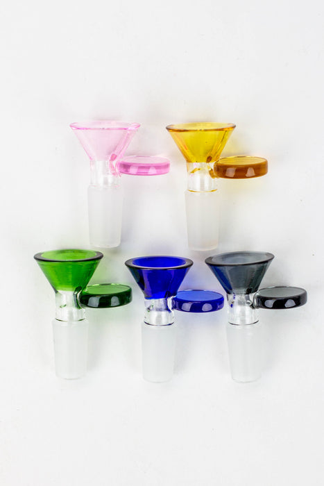 Color Glass bowl with round handle- - One Wholesale