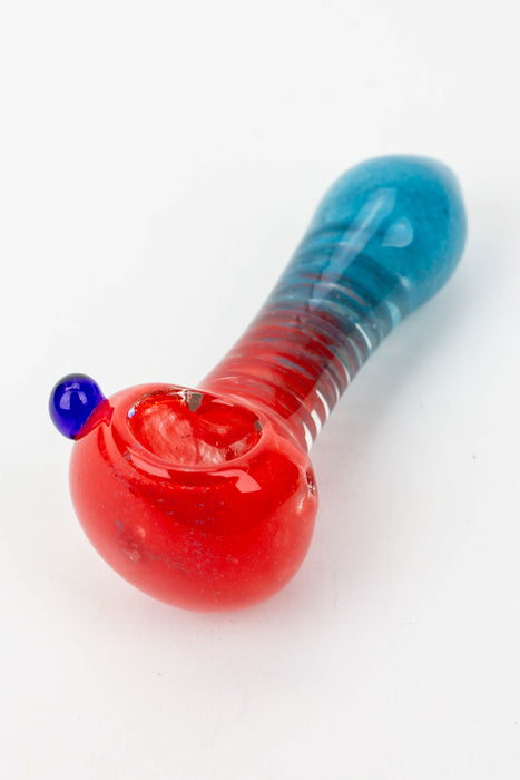 3.5" soft glass hand pipe - 8752- - One Wholesale