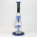 11" Infyniti double percolator glass bubbler-Black - One Wholesale