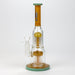 11" Infyniti double percolator glass bubbler-Yellow - One Wholesale