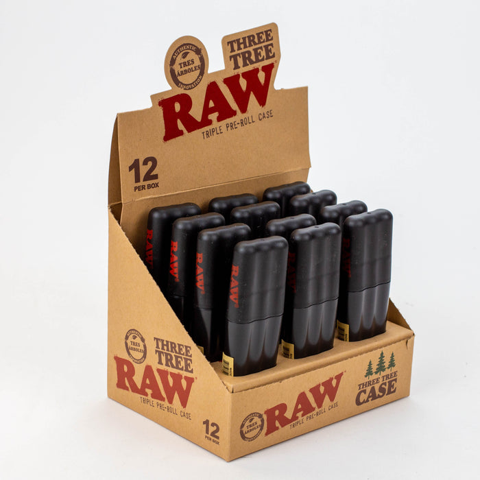 RAW Three Tree Triple Preroll Case - 12 packs [HD1005] Tube ONE