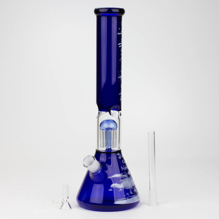 THE TRAGICALLY HIP-15.5" blue glass water pipe with single percolator by Infyniti Glass Bong ONE