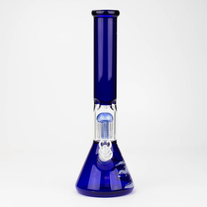 THE TRAGICALLY HIP-15.5" blue glass water pipe with single percolator by Infyniti Glass Bong ONE