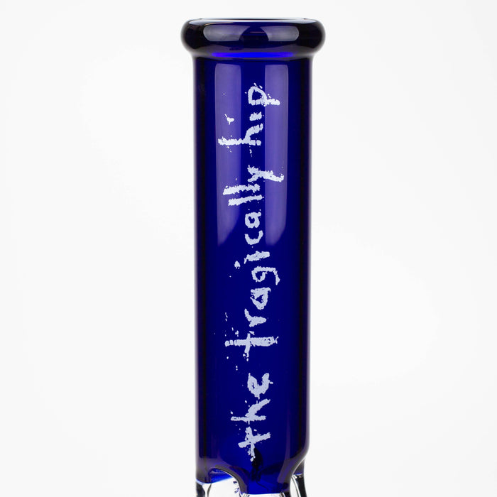 THE TRAGICALLY HIP-15.5" blue glass water pipe with single percolator by Infyniti Glass Bong ONE