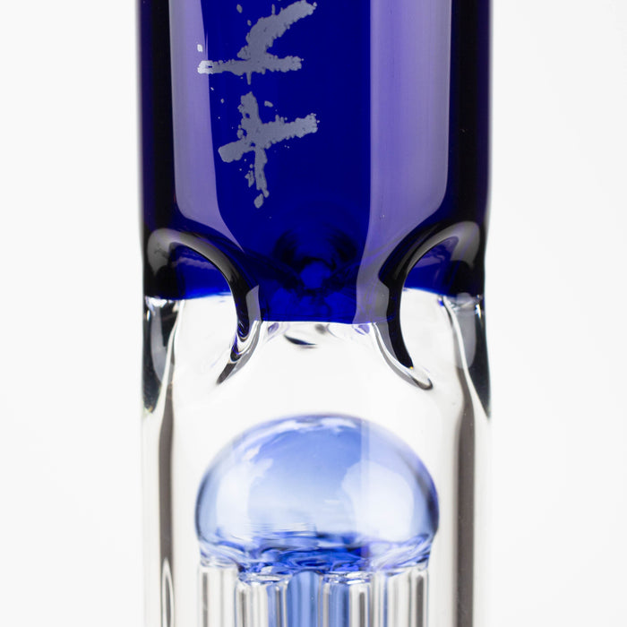 THE TRAGICALLY HIP-15.5" blue glass water pipe with single percolator by Infyniti Glass Bong ONE