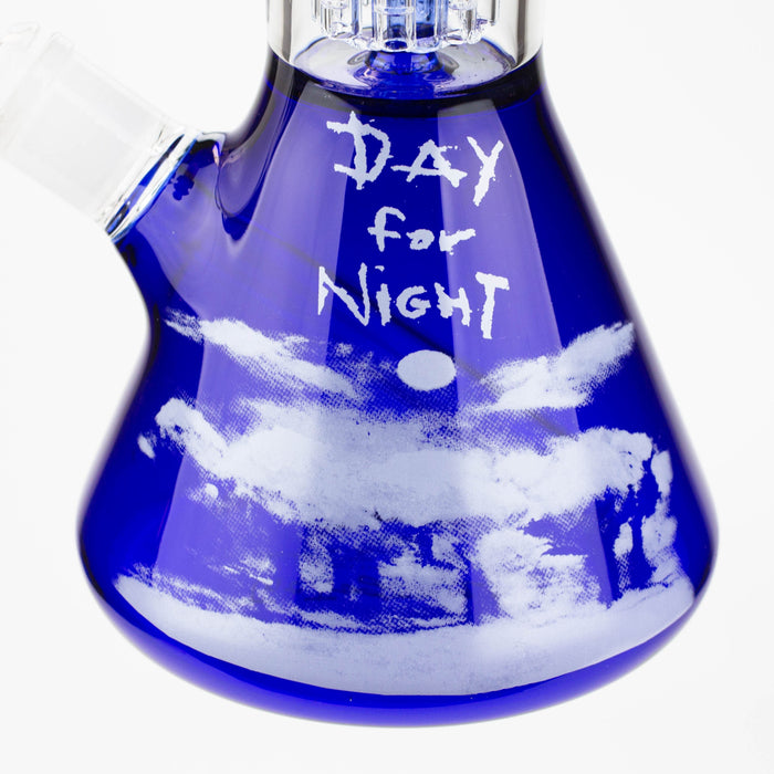 THE TRAGICALLY HIP-15.5" blue glass water pipe with single percolator by Infyniti Glass Bong ONE