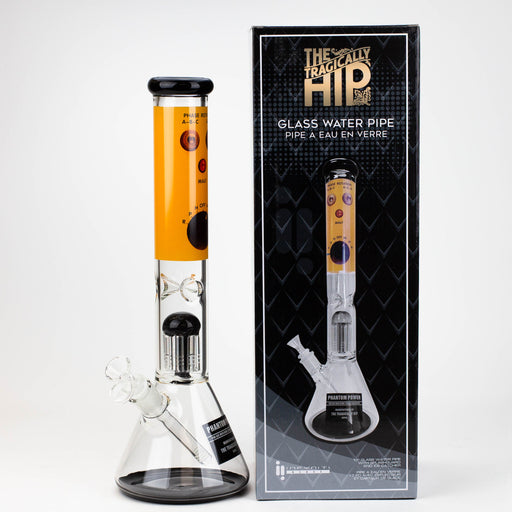 THE TRAGICALLY HIP-15.5" glass water pipe with single percolator by Infyniti Glass Bong ONE