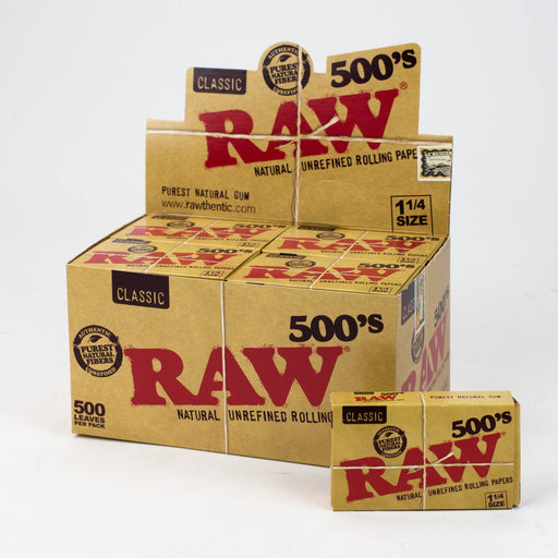 RAW 500's. Natural Unrefined - 20 packs [CP1147] 1 - 1/4" Size ONE