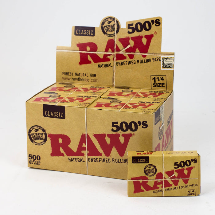 RAW 500's. Natural Unrefined - 20 packs [CP1147] 1 - 1/4" Size ONE