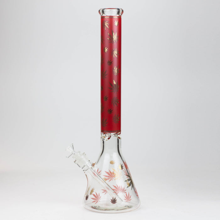 19.5" Gold leaf 9 mm glass water bong Beaker Bong ONE