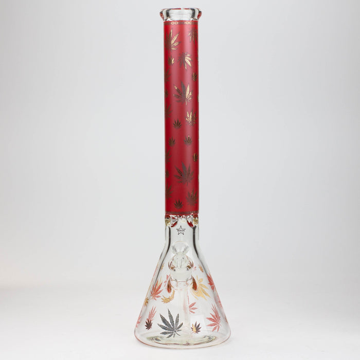 19.5" Gold leaf 9 mm glass water bong Beaker Bong ONE