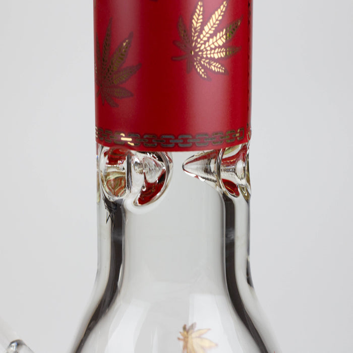 19.5" Gold leaf 9 mm glass water bong Beaker Bong ONE