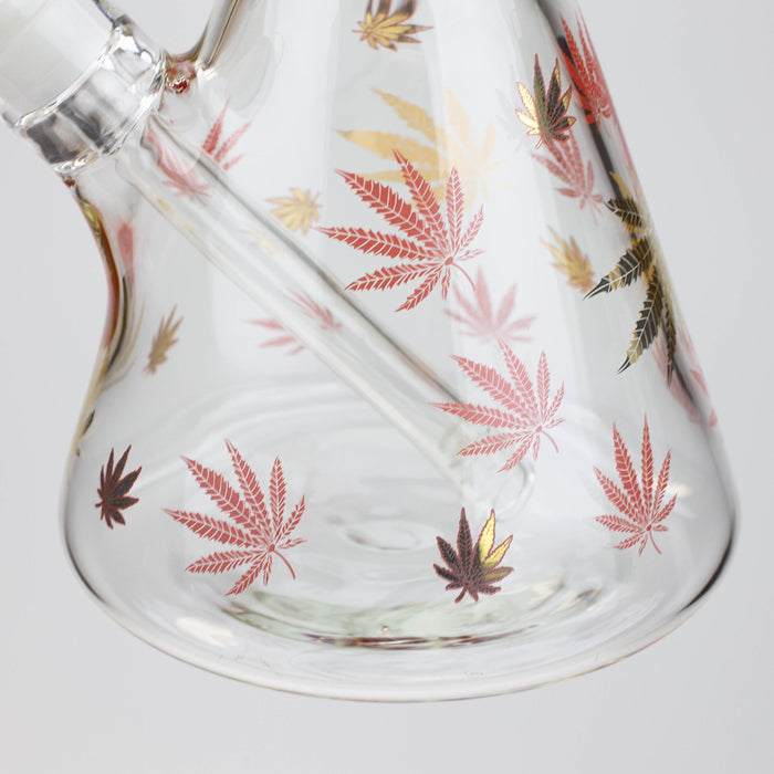 19.5" Gold leaf 9 mm glass water bong Beaker Bong ONE