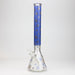19.5" Gold leaf 9 mm glass water bong Beaker Bong ONE Blue-F