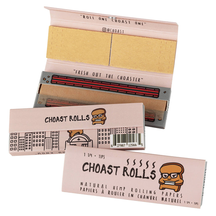 Choast Rolls, Quality Natural 1 1/4" Rolling Papers Pack of 3- - One Wholesale