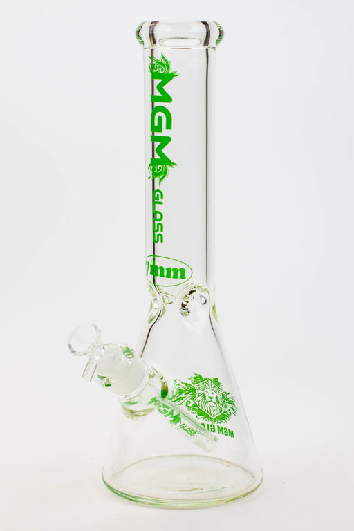 14" glass / 7 mm / beaker glass water bong [A53] Glass Bong Canadian Distributor Green