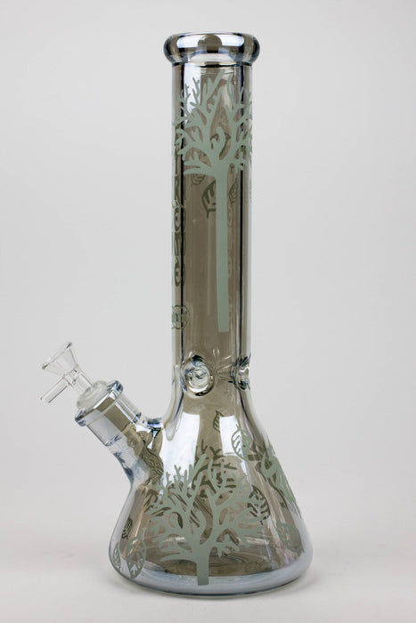 14" XTREME Glass / 7 mm / Tree of life Electroplated Glass beaker Bong- - One Wholesale