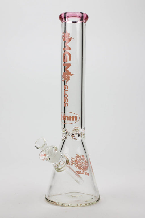 16" glass / 9 mm / beaker glass water bong-Color Glass Bong Canadian Distributor Pink