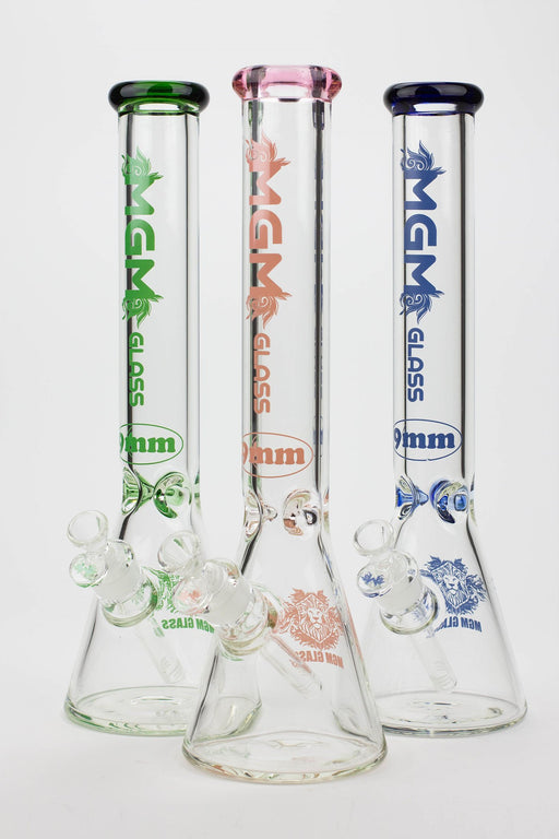 16" glass / 9 mm / beaker glass water bong-Color Glass Bong Canadian Distributor