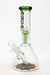 10" AQUA Single tree arms percolator glass water bong-Green - One Wholesale