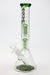 12" AQUA Dual tree arms percolator glass water bong-Green - One Wholesale