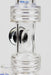 13" AQUA Glass / 2-in-1 / 7mm glass water bong- - One Wholesale