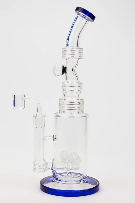13" AQUA Glass / 2-in-1 / 7mm glass water bong- - One Wholesale