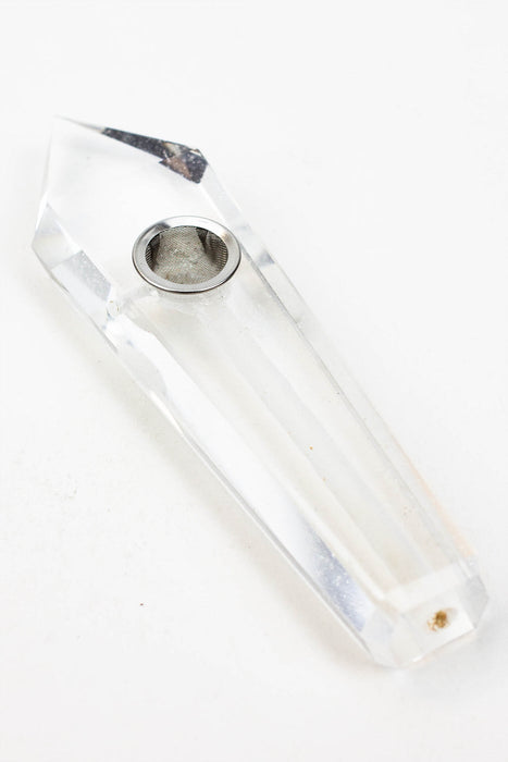 Acid Secs - Crystal Stone Smoking Pipe with choke hole Quartz · Stone Pipe Acid Secs Productions Inc. Clear