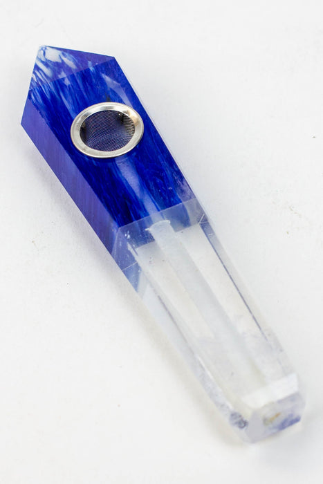 Quartz Smoking Pipe Pack of 2-Blue Melting clear - One Wholesale