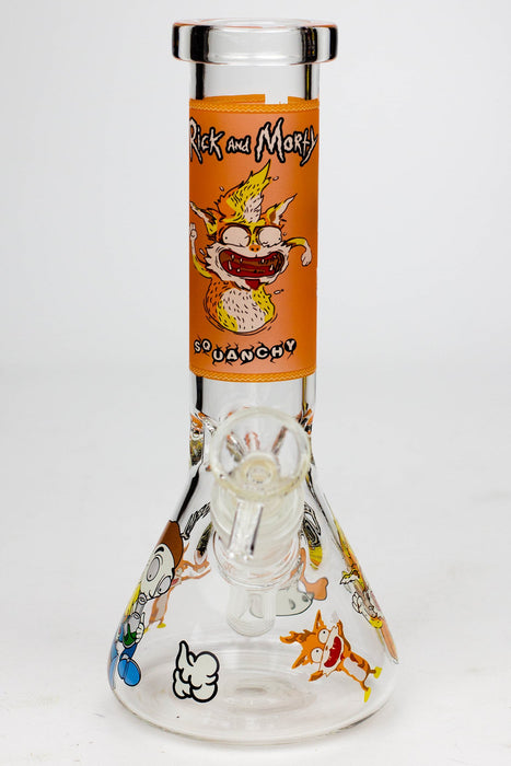 8" NM glass water bong-Glow in the dark- - One Wholesale