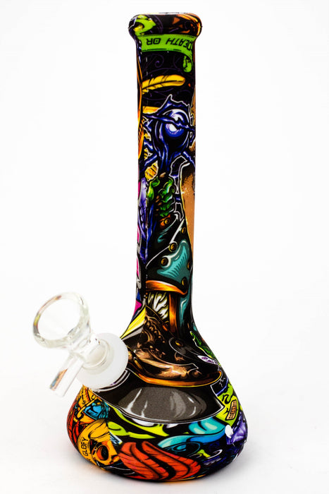 7.5" Graphic silicone water bong-Graphic C - One Wholesale
