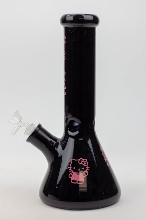 12" Kitty black 7 mm glass beaker bong [CD2001] Glass Bong Canadian Distributor